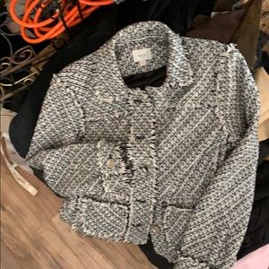 Eci jacket fringed pockets sleeves